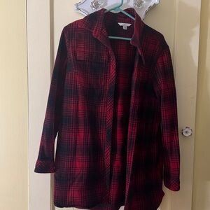 L.L. Bean Red and Black Plaid Fabric